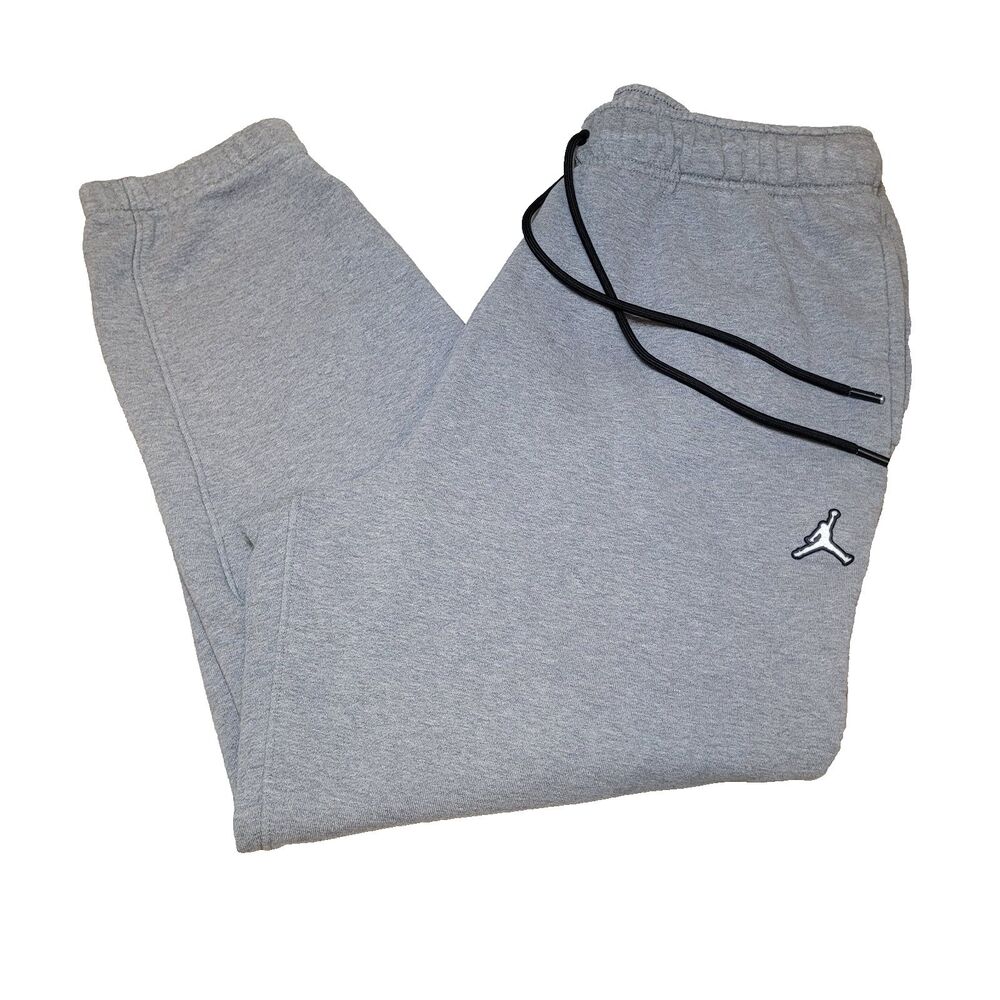 Jordan Essentials Mens Size XL Gray Fleece Joggers Jumpman Nike DA9820-091